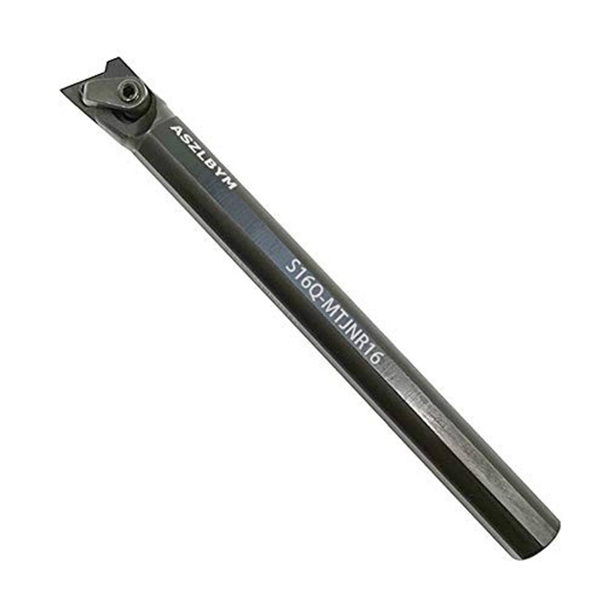 Carbide boring bar turning tool holder with mounting screw and triangular tool tip