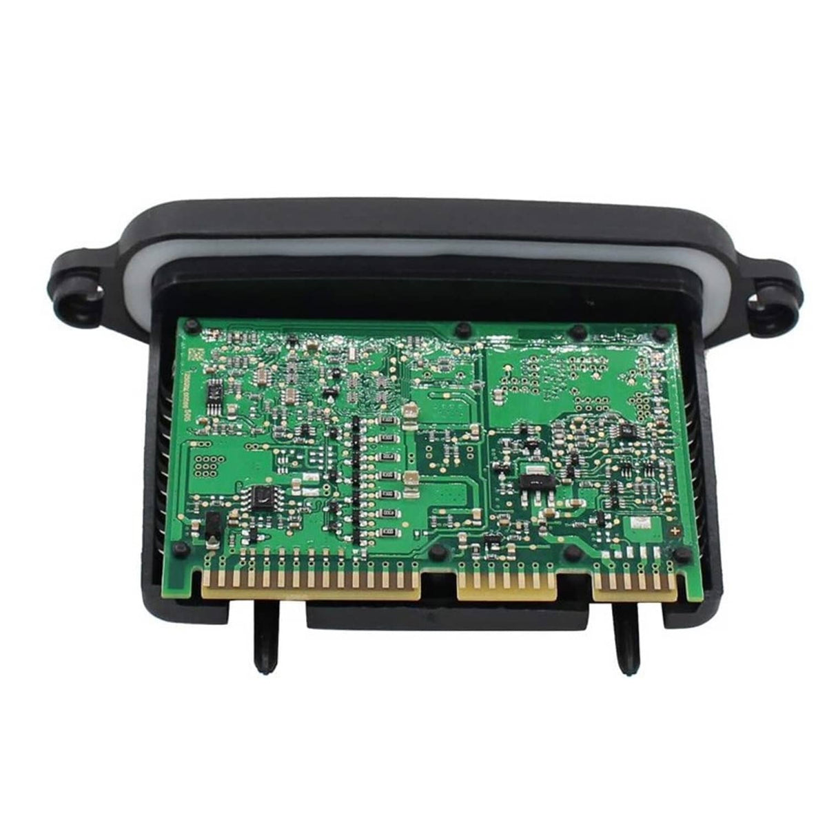 Adaptive headlight control module front view with green circuit board and black frame
