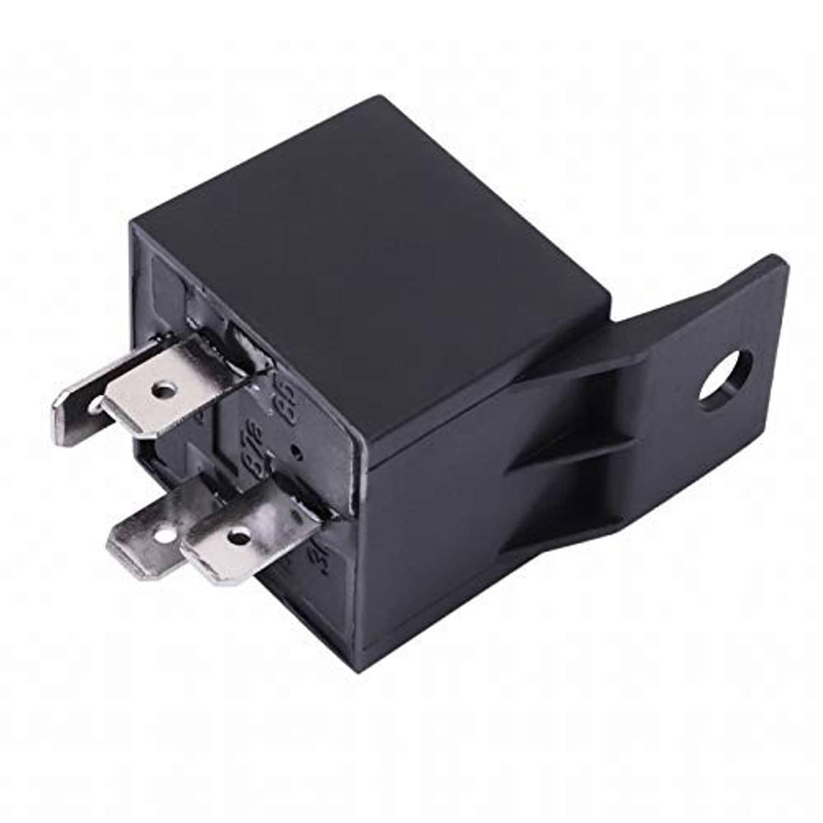 Electric cooling fan relay module with black housing and metal mounting bracket