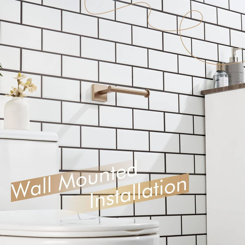Wall-mounted toilet paper holder, champagne bronze vertical bar for easy installation