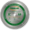 Oshlun 8-inch 64-tooth fine finishing saw blade with arbor hole, carbide teeth