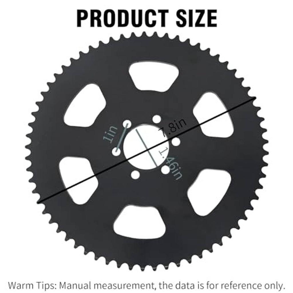Black rear sprocket with large cutouts and center bolt pattern