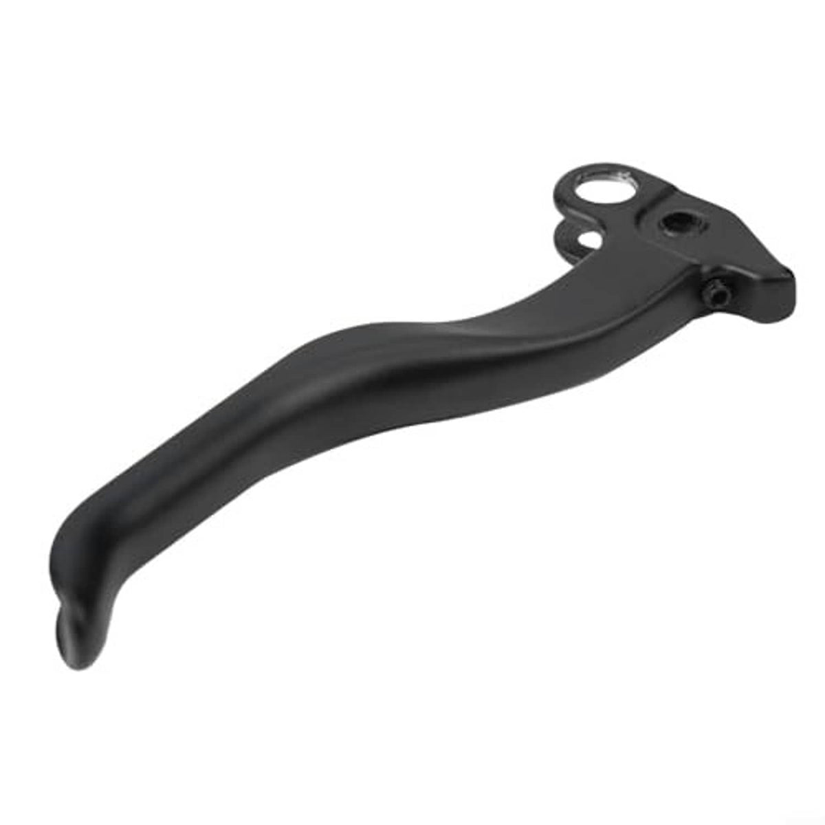 Black brake lever pull rod with circular mounting loop and pivot screw