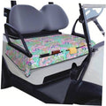 Golf cart seat cover towel blanket for two-seat golf carts, colorful car and leaf pattern