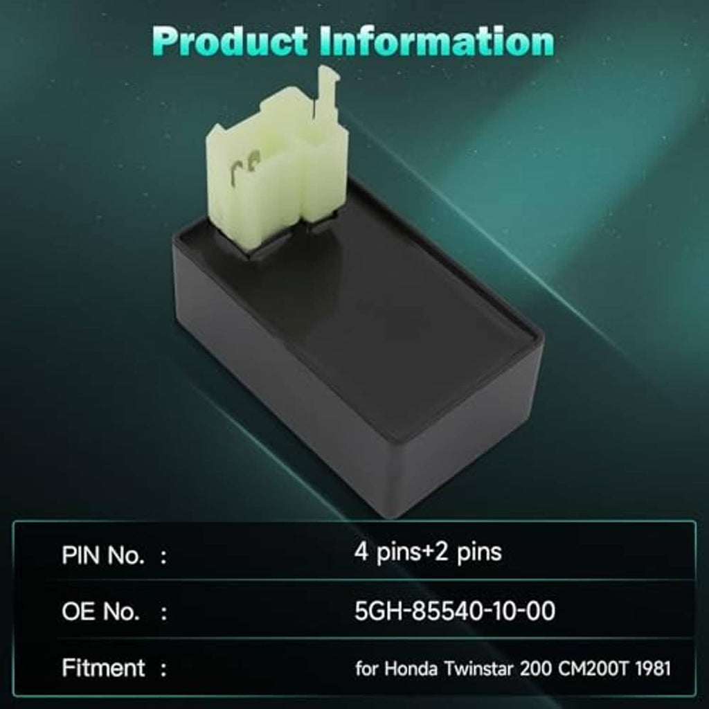 Black CDI ignition module with light green pin connector housing