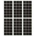 Set of square black non-slip furniture pads with textured grid surface