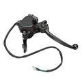 Dual brake thumb throttle lever assembly with black housing and control cable