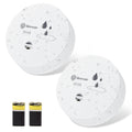 Geevon white water leak detectors, two-pack with 9V battery cells