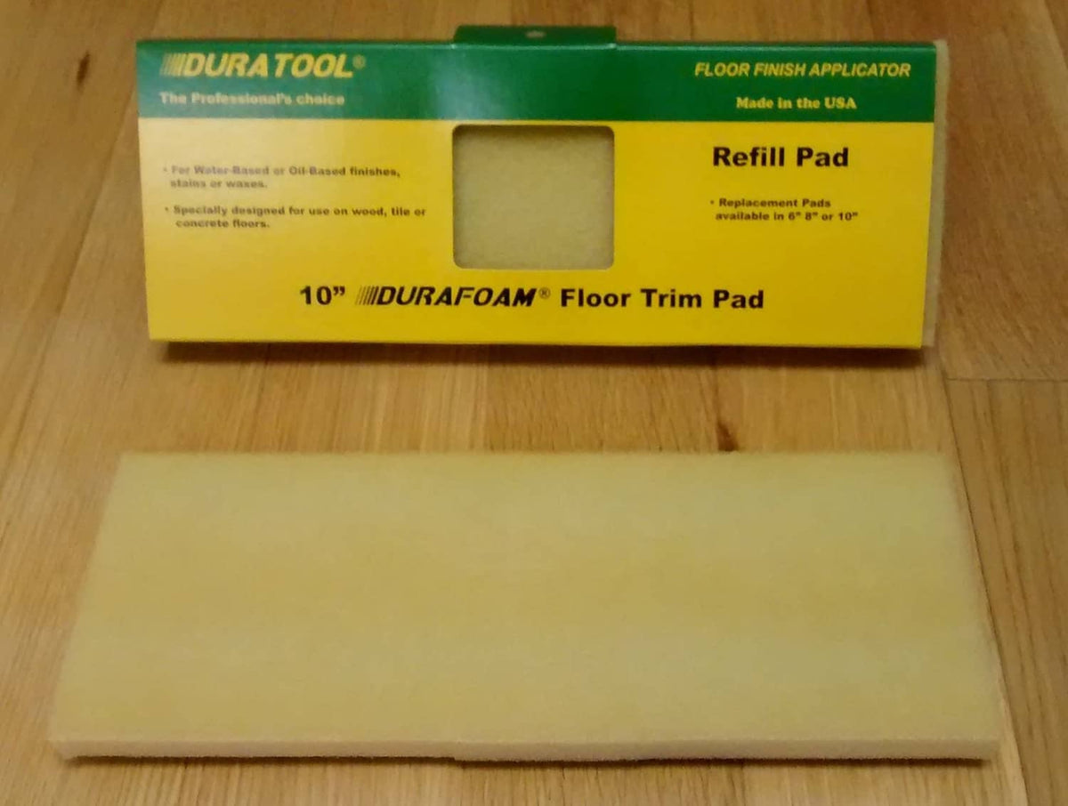 Duratool Durafoam 10 in floor trim pad refill, white foam applicator pad