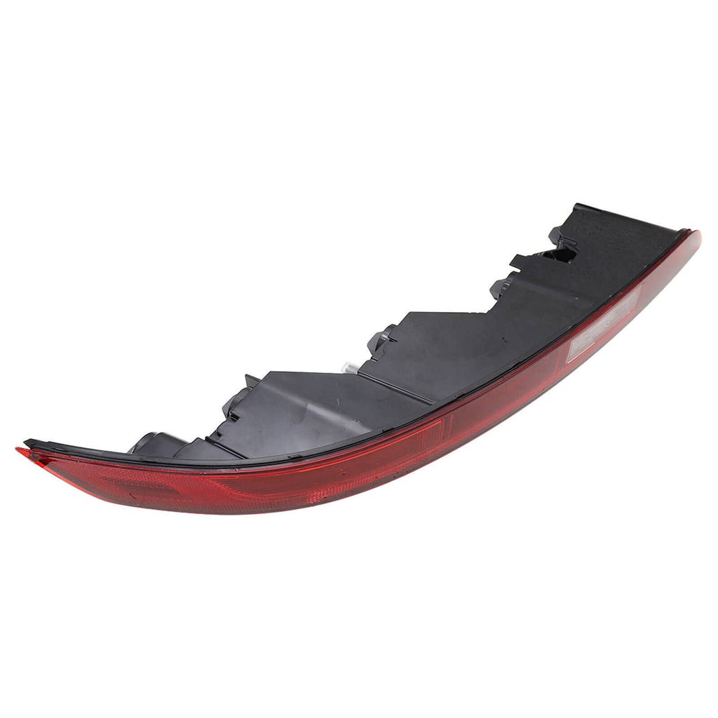 Rear tail light lamp assembly, black housing with red lens and smoked cover