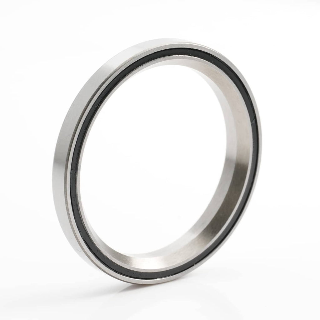 Bike headset bearing ring, single metal ring with black sealing edge