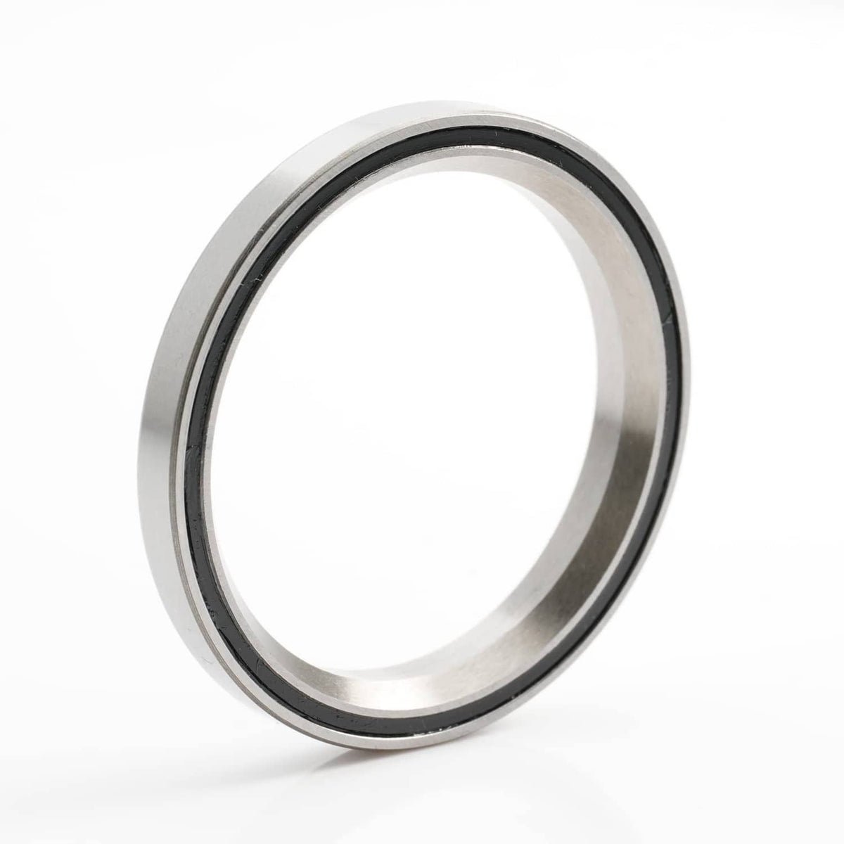 Bike headset bearing ring, single metal ring with black sealing edge