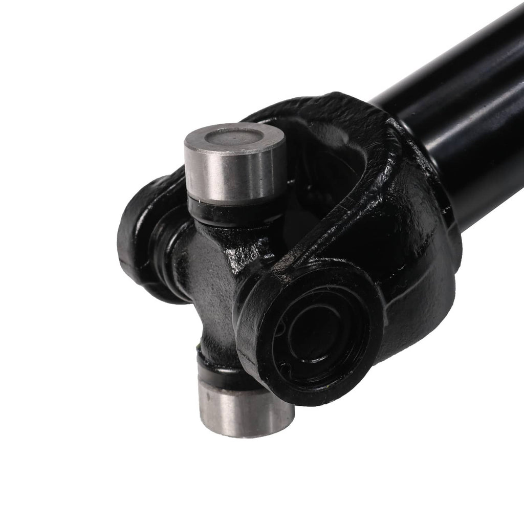 Front drive shaft assembly yoke with black housing and bearing cap end