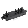 Power seat switch module, black plastic with mounting tabs and multi-pin connector