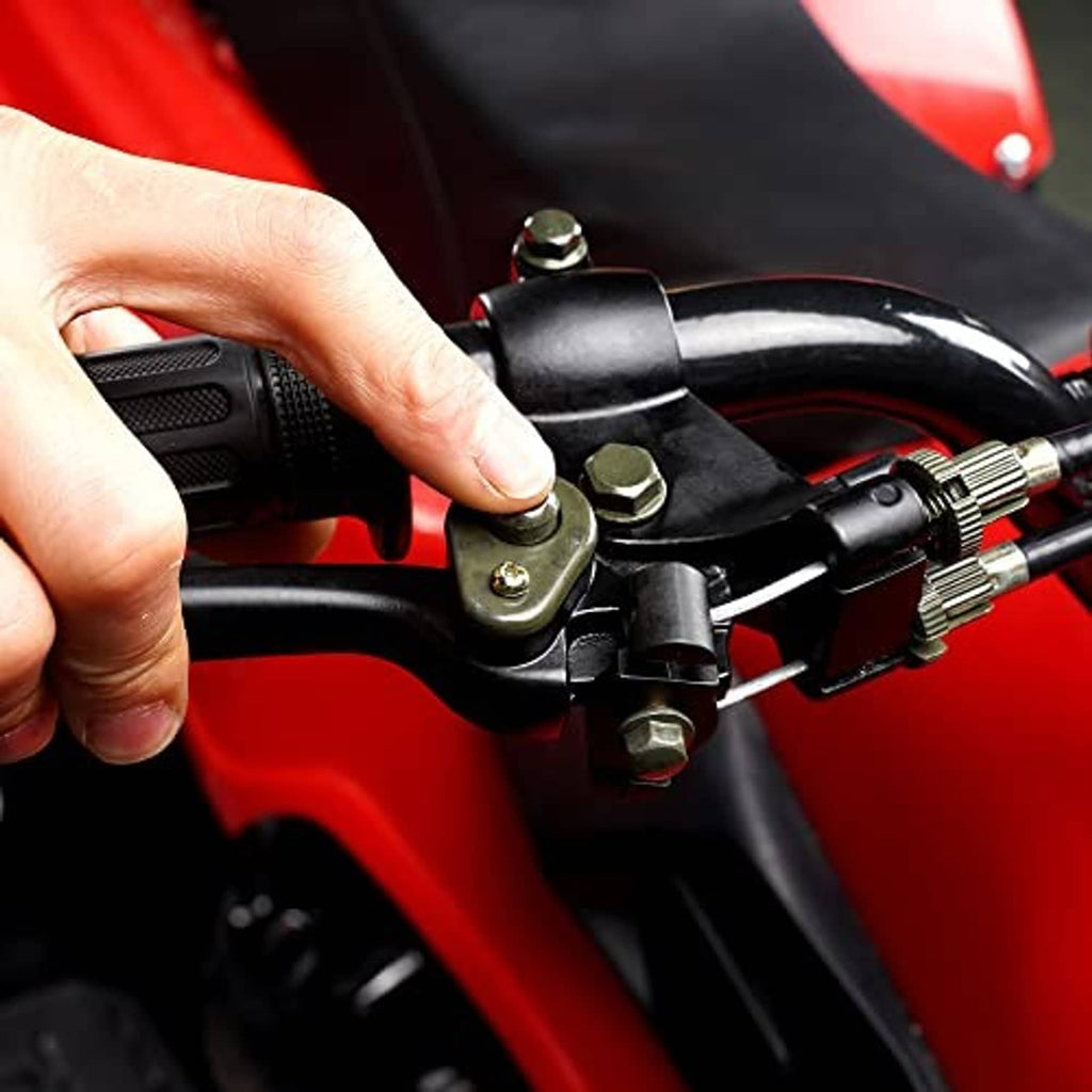 Brake lever clamp with dual cable ends and mounting screw