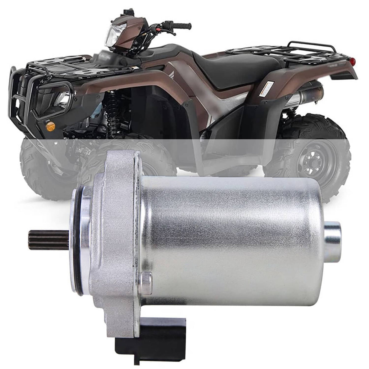 Shift motor assembly with silver metal body, output shaft, and black sensor connector