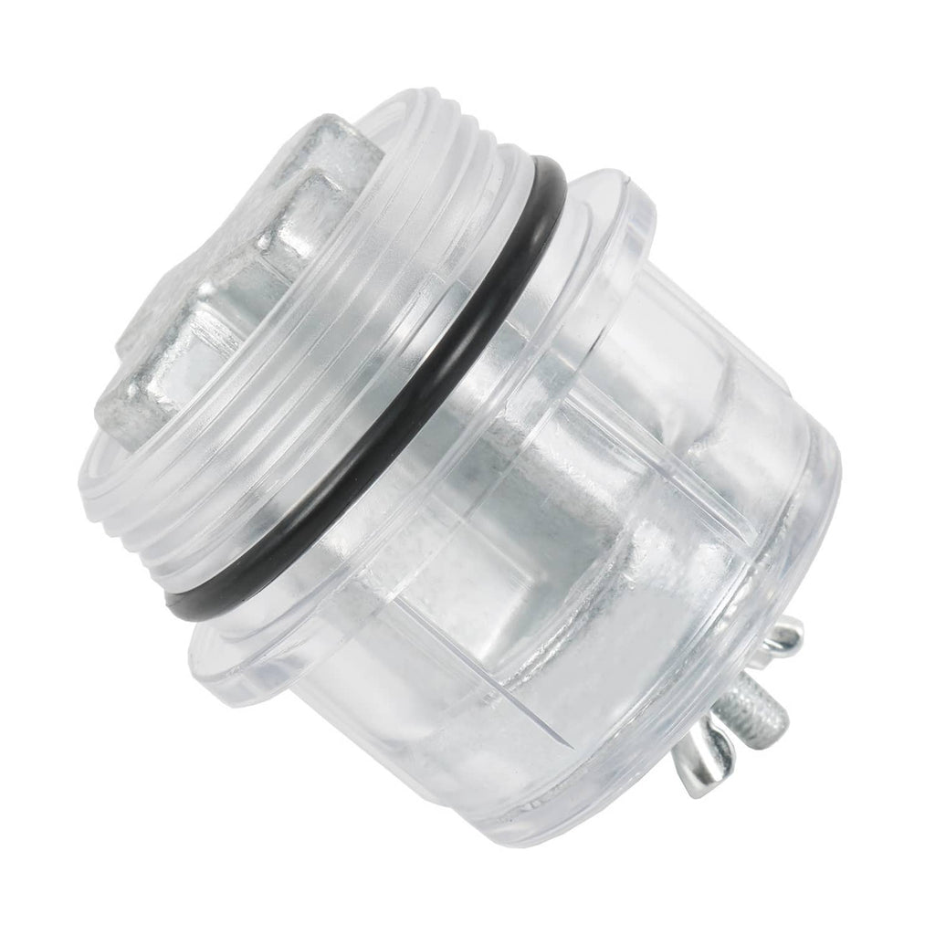 Transparent heater shield assembly with threaded neck and two metal mounting posts