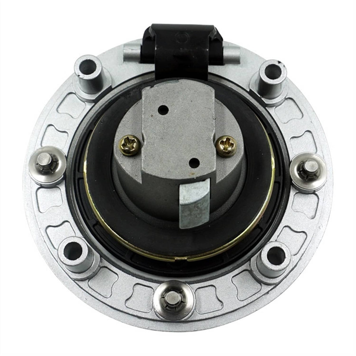 Ignition switch lock assembly with metal base, black connector, mounting screws