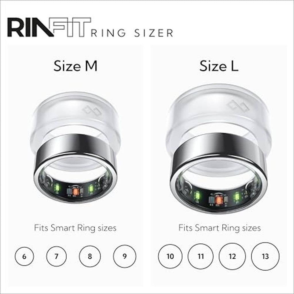 Frosted white silicone ring protector size L with clear inner window