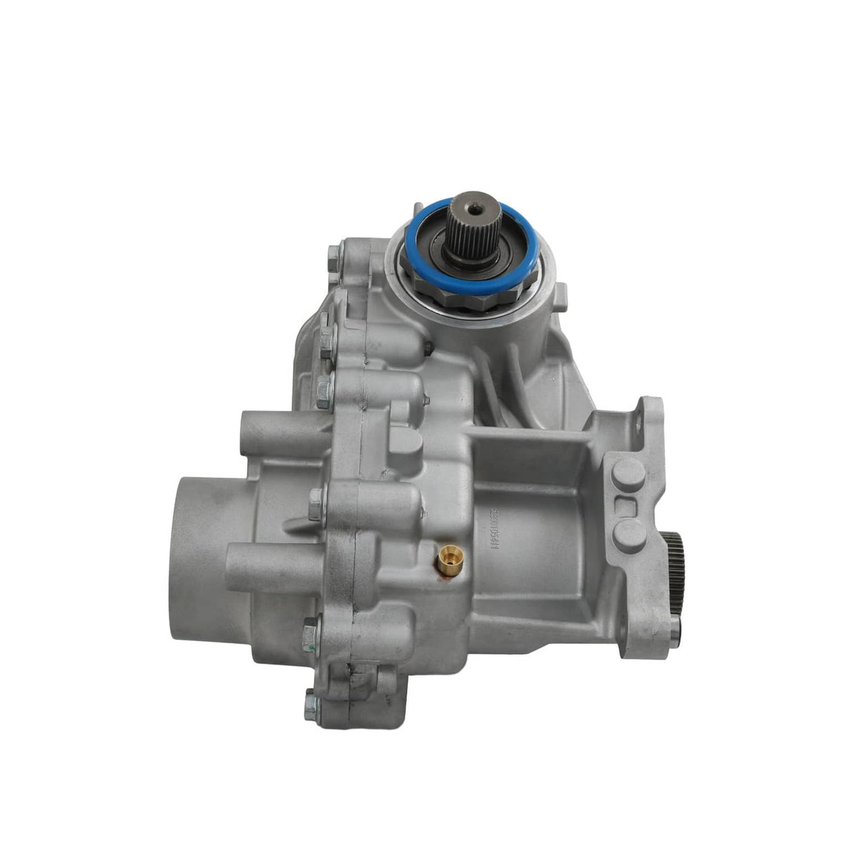 Transfer case housing assembly with blue-ring seal and side outlet port