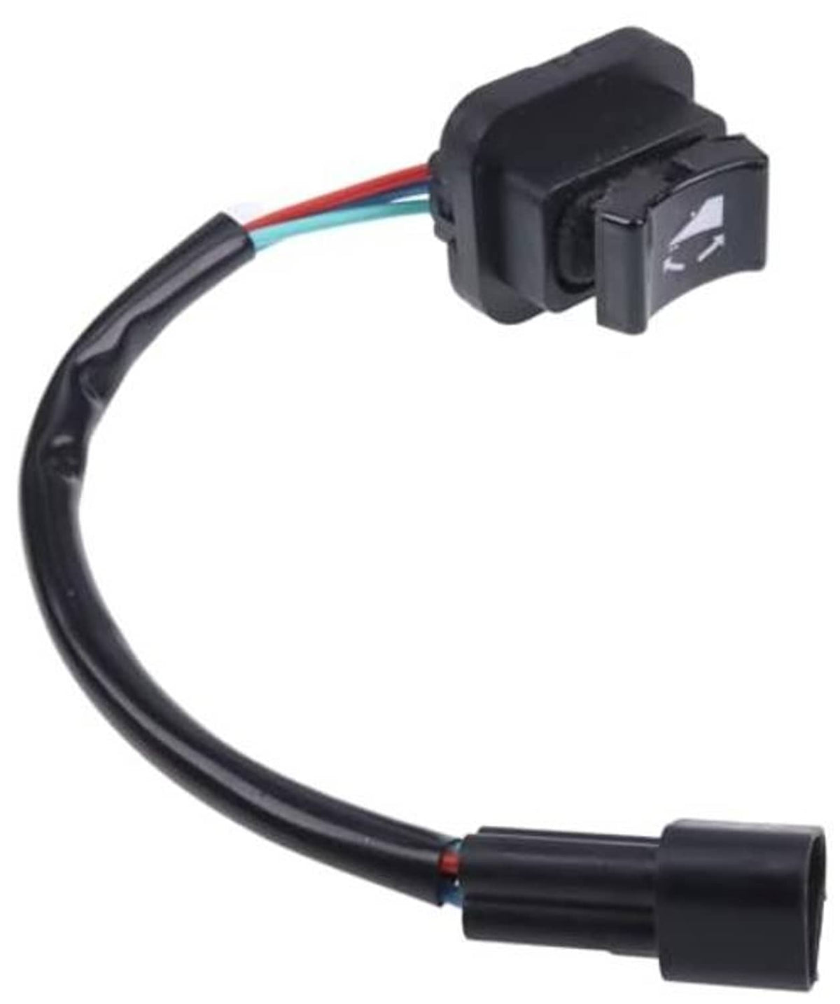 Black trim tilt switch module on cable with multi-color wire leads
