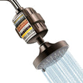 FEELSO filtered shower head in oil-rubbed bronze with visible filter cartridge