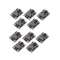 Mini buck converter board module, small black PCB with regulator IC, set of 12