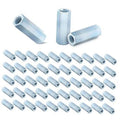 Zinc-plated coarse coupling nuts bundle: three hex nuts and many spare pieces