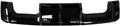 Gloss black rear bumper lip diffuser with central grille and fins