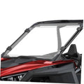 UTV full windshield with clear panel and black metal braces over cab