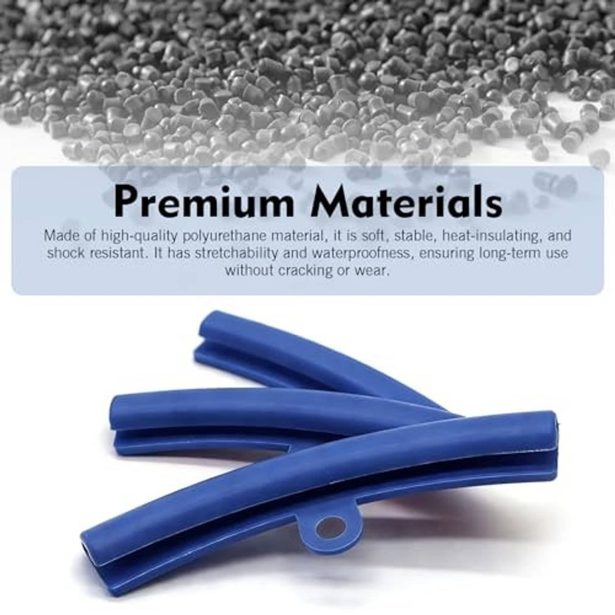 Blue tire rim protector bars with orange rope, bundled four-piece set