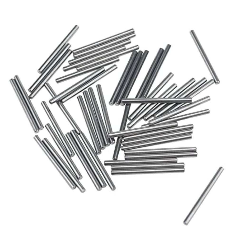 Stainless steel dowel pins, silver finish, assorted straight locator pins
