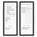 Pair of black framed dry-erase planner boards: meal plan and chores & more charts