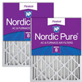 Pleated AC and furnace air filter, MERV 8, white media with purple top