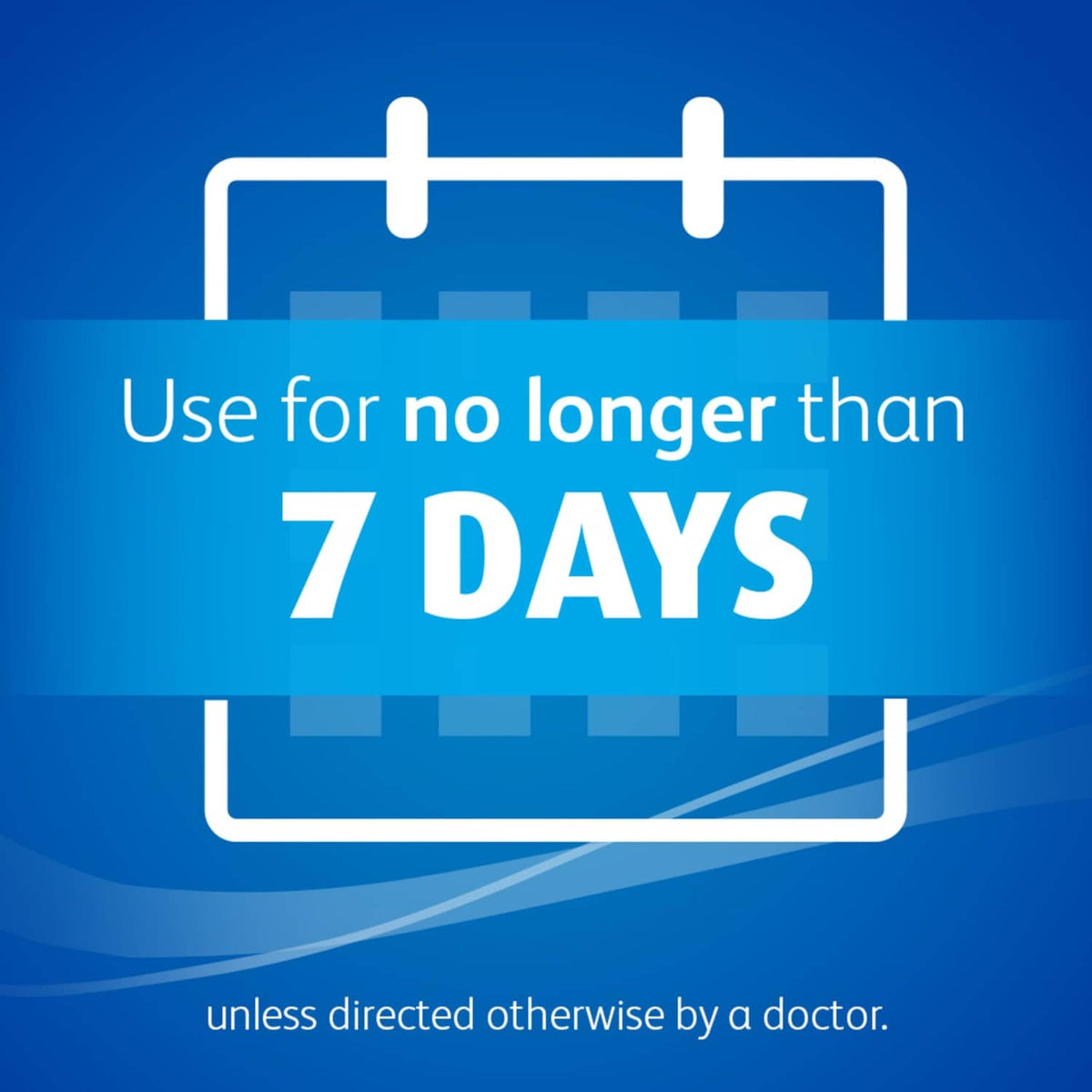 Use for no longer than 7 days warning calendar graphic for Ex-Lax