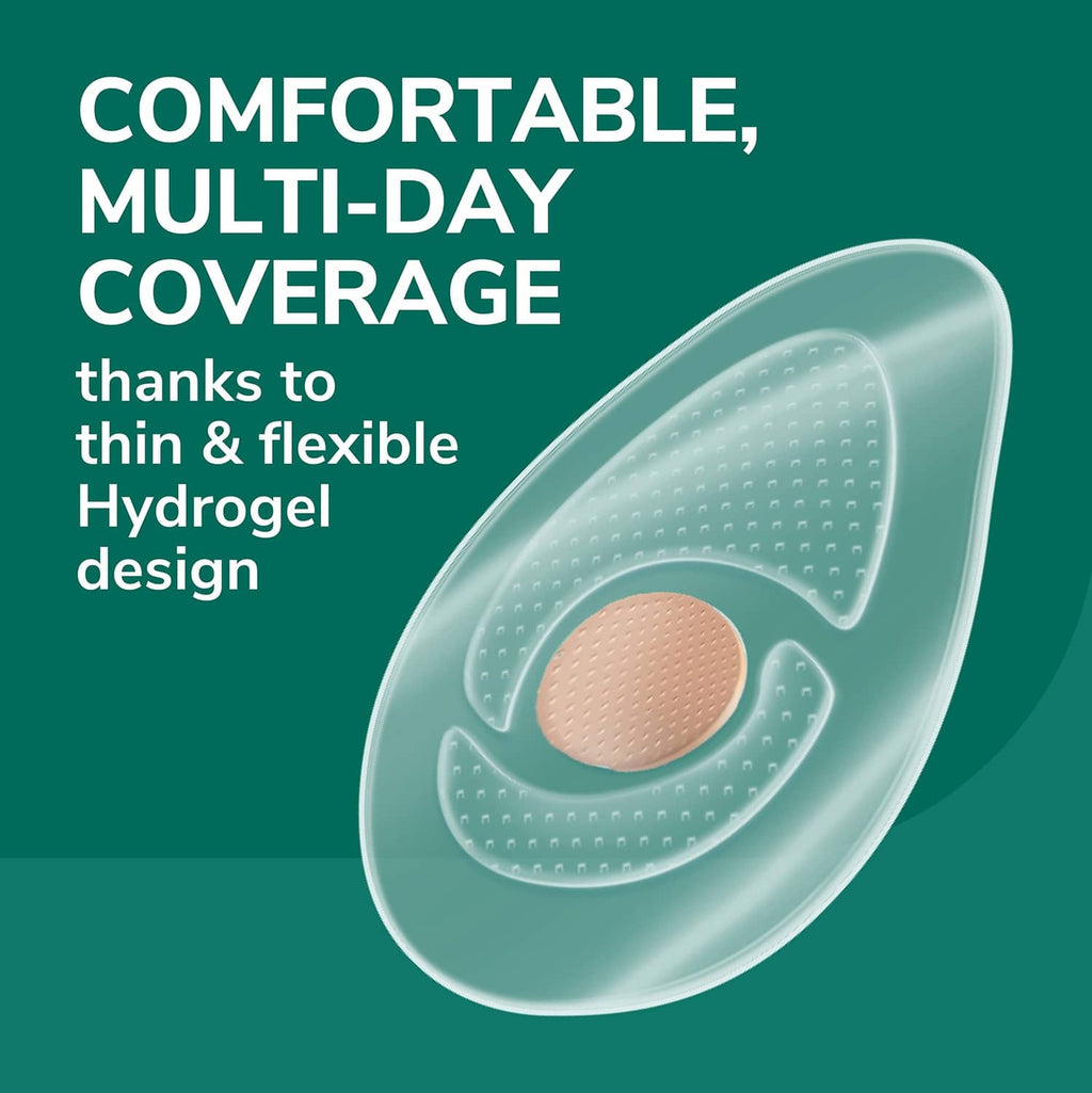 Hydrogel callus remover seal & heal bandage disc with cushioned center