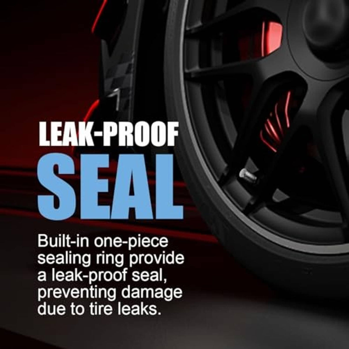 Silver metal tire valve stem cap on wheel valve, diamond texture