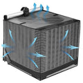 Outdoor air conditioner cover, black breathable mesh with full unit protection