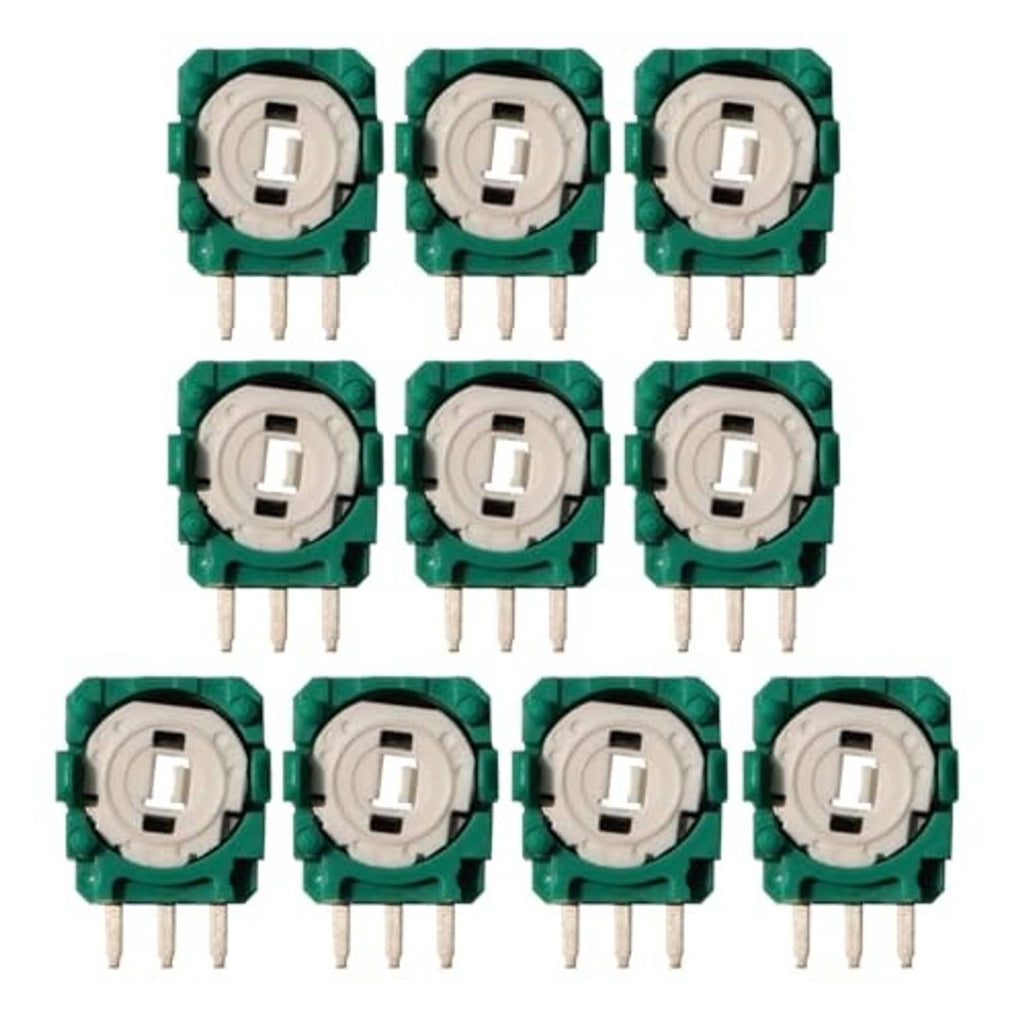 Ten green 2K3 ohm potentiometer replacement modules with metal pins
