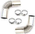 24mm stainless steel exhaust pipe elbow with corrugated flexible section and clamps