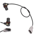 Crankshaft position sensor with black wiring and gray electrical connector