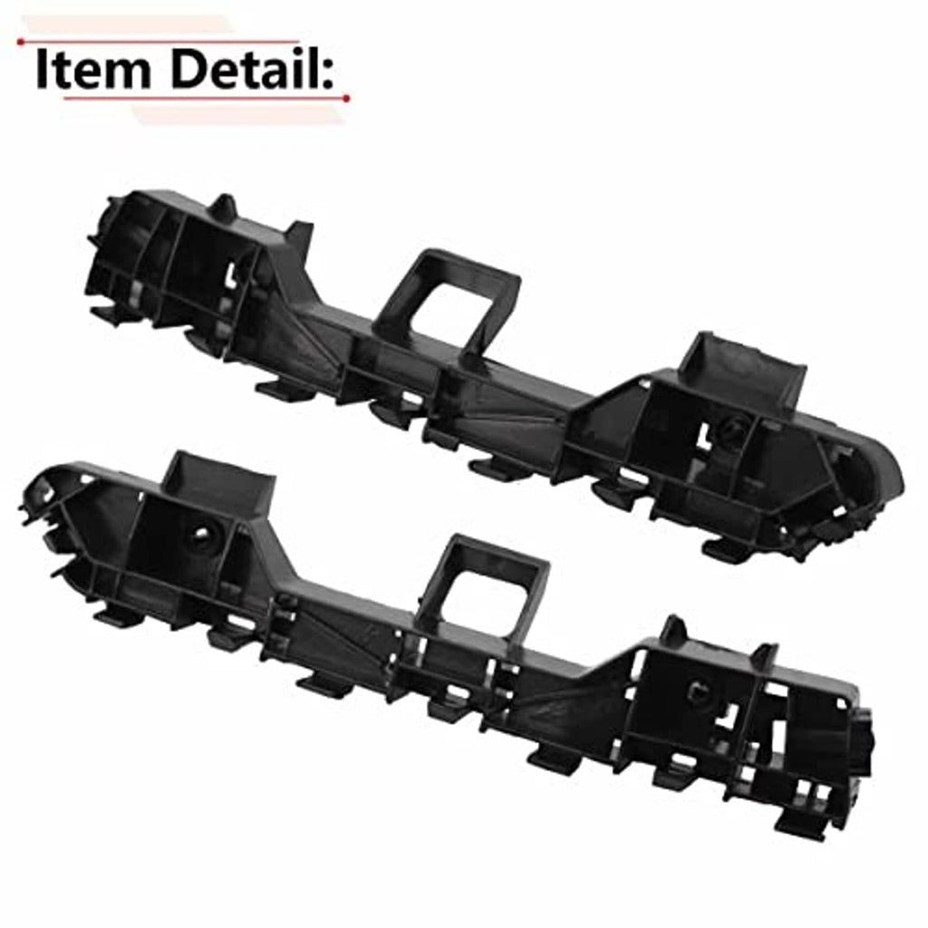 Black bumper bracket reinforcement bars, angled view showing center opening and side mounts