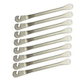 8-pack metal bike tire levers, silver curved hooks for tube repair