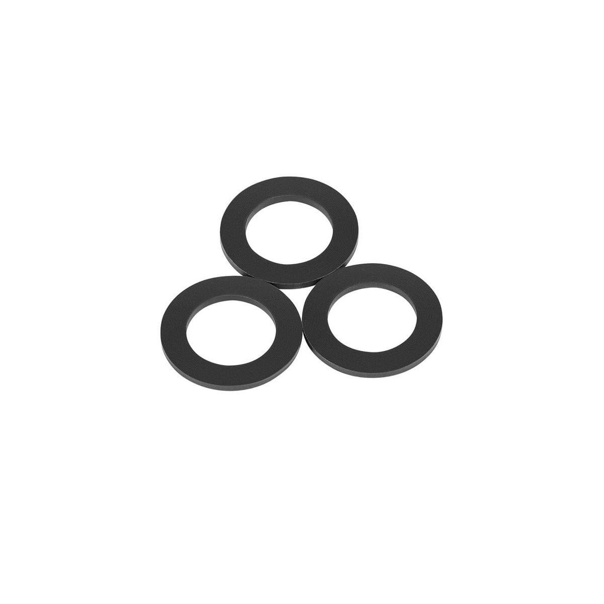 Three black flat O-rings for sealing