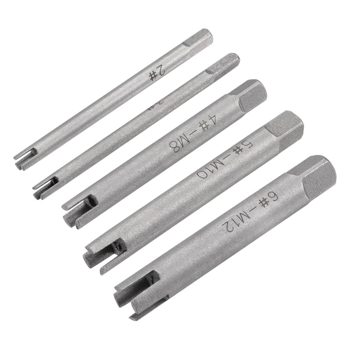 RivetOak Tap Extractors Set M5-M12 / 8-10#-1/2" (Metric/Inch), 3/4 M5-M12, Gray