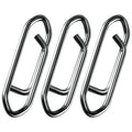 Fishing power speed clips, three-pack of chrome steel U-shaped line clips