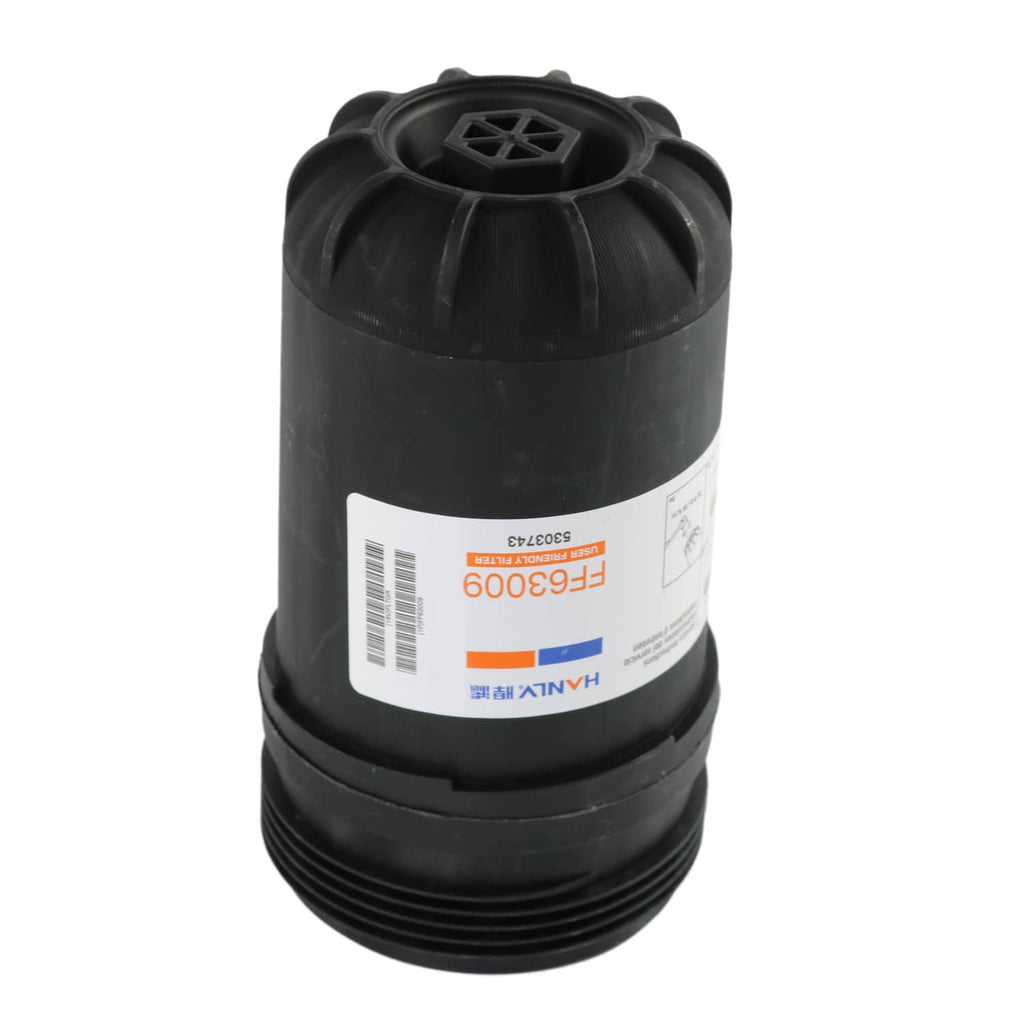 Engine fuel filter base with circular inlet and triangular outlet pattern