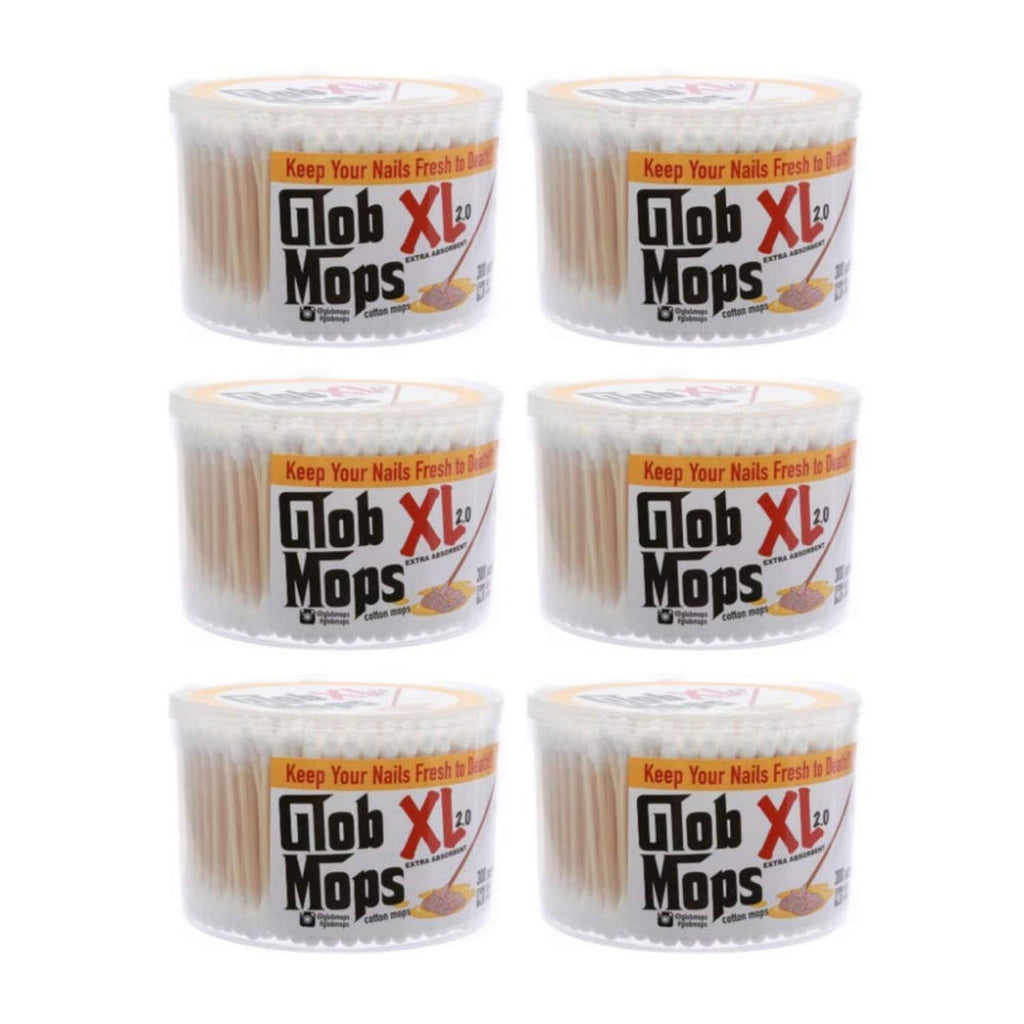 Cotton swabs bundle: six Glob XL 2.0 extra-absorbent rolls with white swabs
