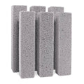 Pumice stone toilet cleaner sticks, grey 6-pack with rectangular cleaning blocks.
