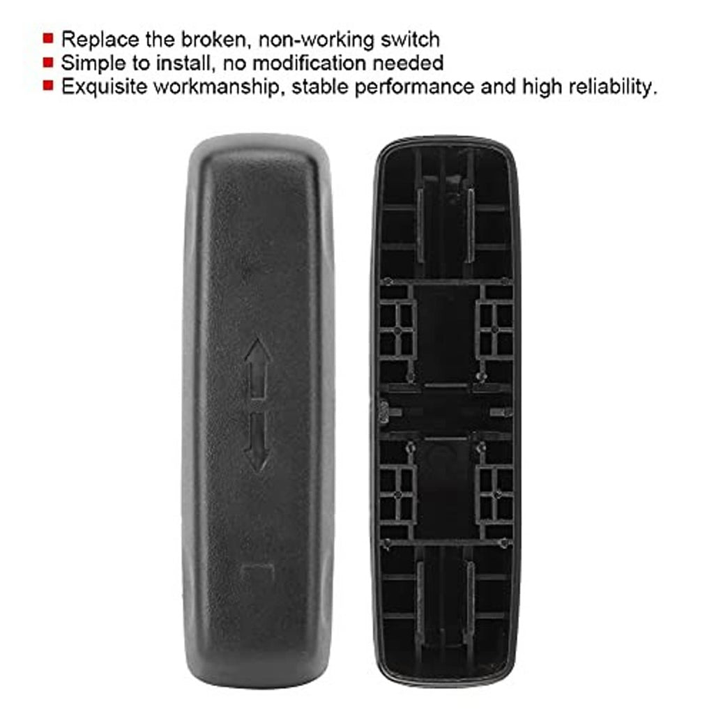Power seat adjust switch housing, dark gray with visible internal connector frame